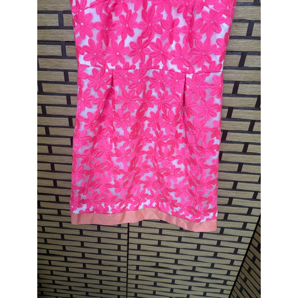 Sail To Sable Hot Pink Floral Embroidered Dress Size 4 - Picture 4 of 8